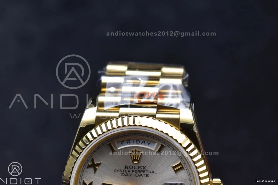 President V5 Steel Silver Best 699 DayDate vr3255 Weight) YG with Edition (Gain QF on Durable Bracelet 904L Dial 36 Roman Markers 0301